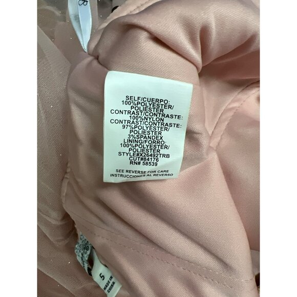 Speechless Pink Strapless Sequined Dress Size 5 Fit Flare Junior Prom Cocktail P - Picture 4 of 6